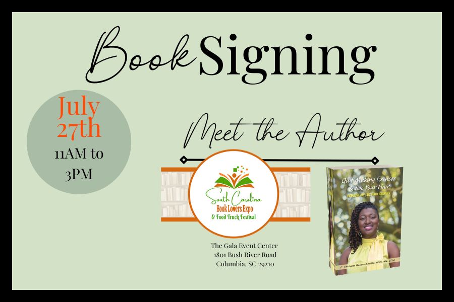 Author C. Michelle Greene-Smalls, South Carolina Book Lovers Expo, locs